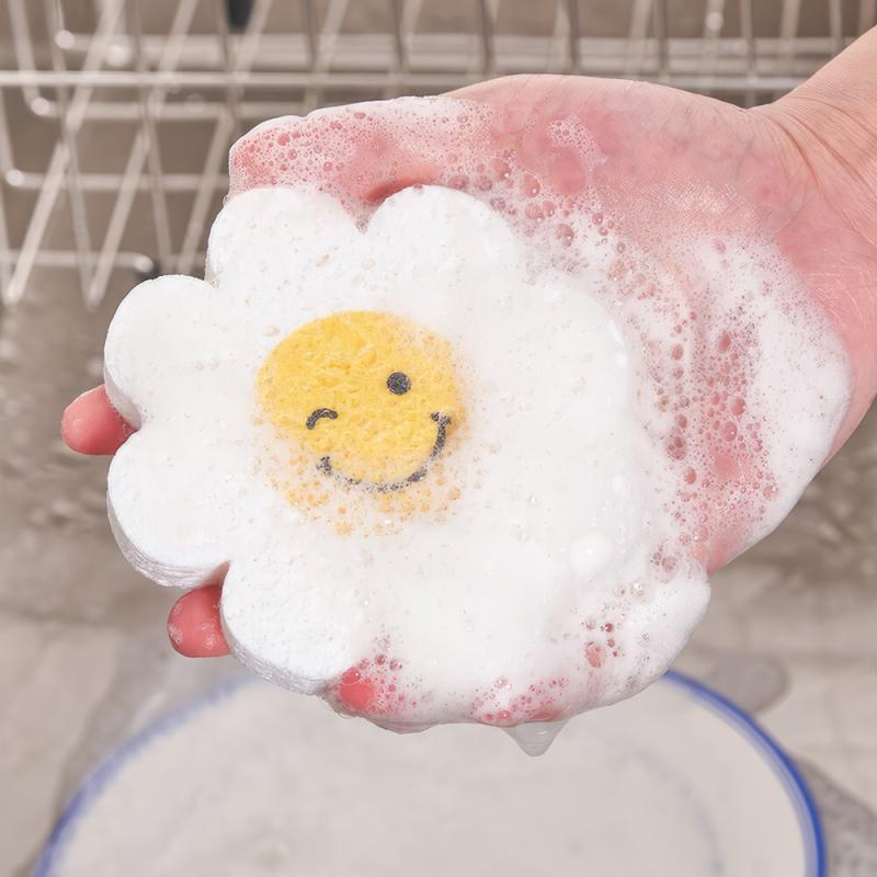 Smile Daisy Washcloth 1 Set Plant-Based Biodegradable Washcloth