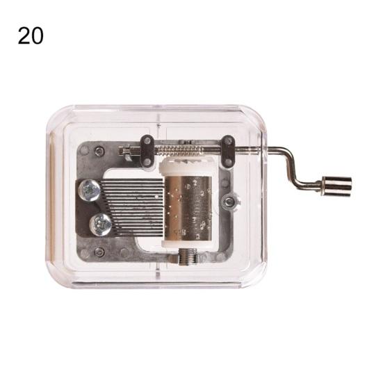 

Удобная музыкальная шкатулка с ручным заводом, простая в использовании, металлическая, изысканная, портативная, квадратная музыкальная шкатулка для дома 20