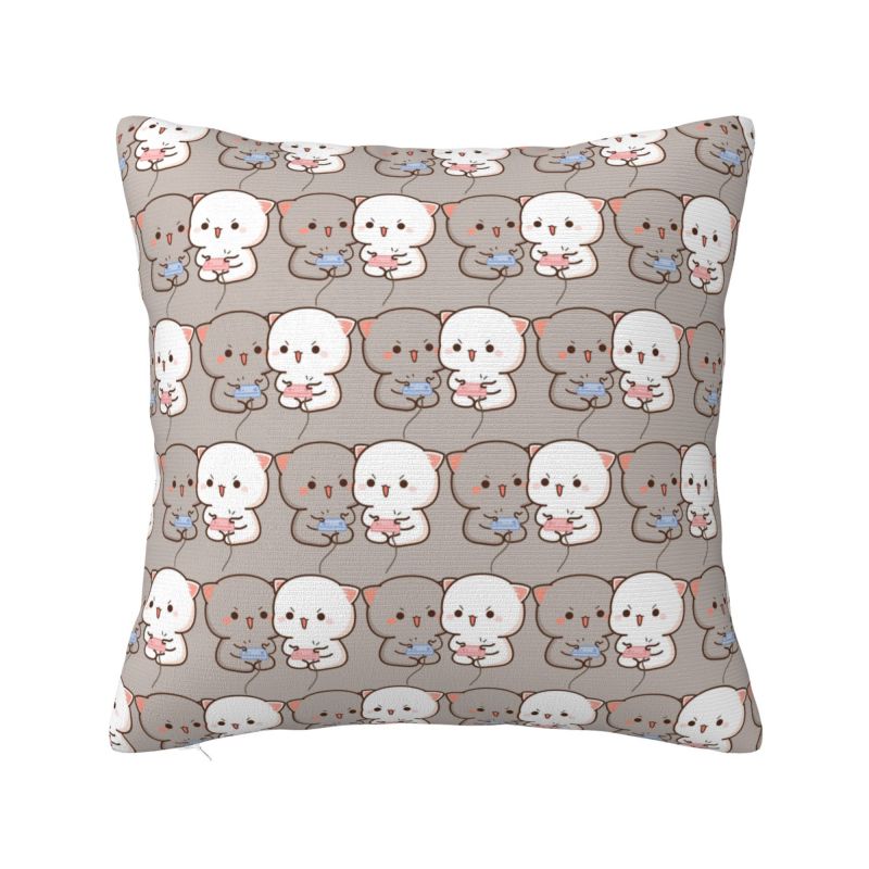 Custom Peach And Goma Eating Salad Modern Throw Pillow Cover Bedroom Decoration Car Cushion