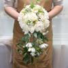 Artificial Cascading Bride Bouquet for Party Church Bridal Shower Decor