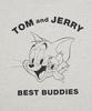 [IMPROVES] Casual [TOM & JERRY] Custom-made Buddies Vintage-Like Long Sleeve T-Shirt, Men's, White