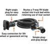 56070 7-Pin Trailer Wiring Harness Extension, 5Th Wheel 7 Pin Connector, 7-Foot Vehicle-Side Truck Bed, Compatible with Ch-evrolet, Dod-ge, Fo-rd,