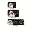 Christmas Plaid Tree Snowman Snowflake Kitchen Rug Set Non Slip Washable Floor Mat Indoor Holiday Decor