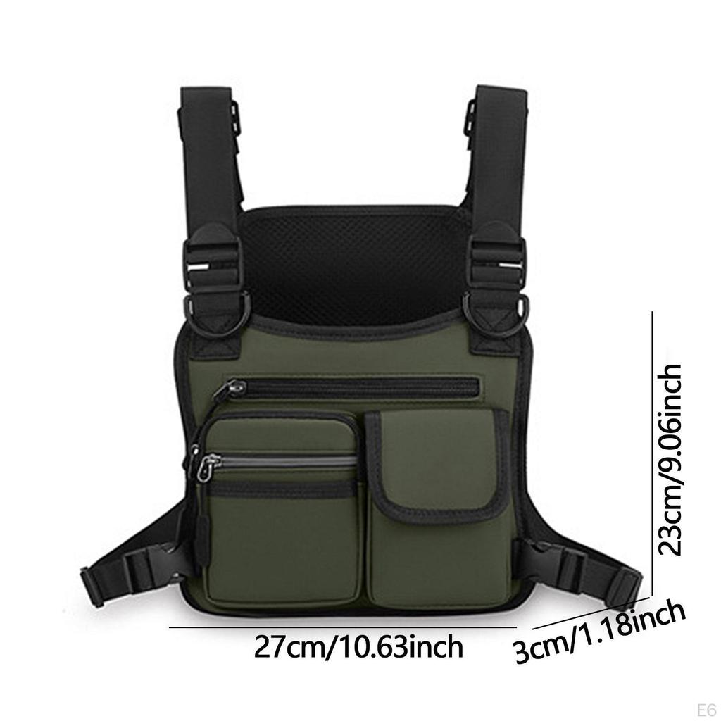 Chest Rig Bag Lightweight Front Pack for Fishing Outdoor Activities Walking