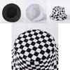 Versatile Black White Print Fisherman Bucket Hat Featuring A Fun Smiley Face Patch For Men And Women