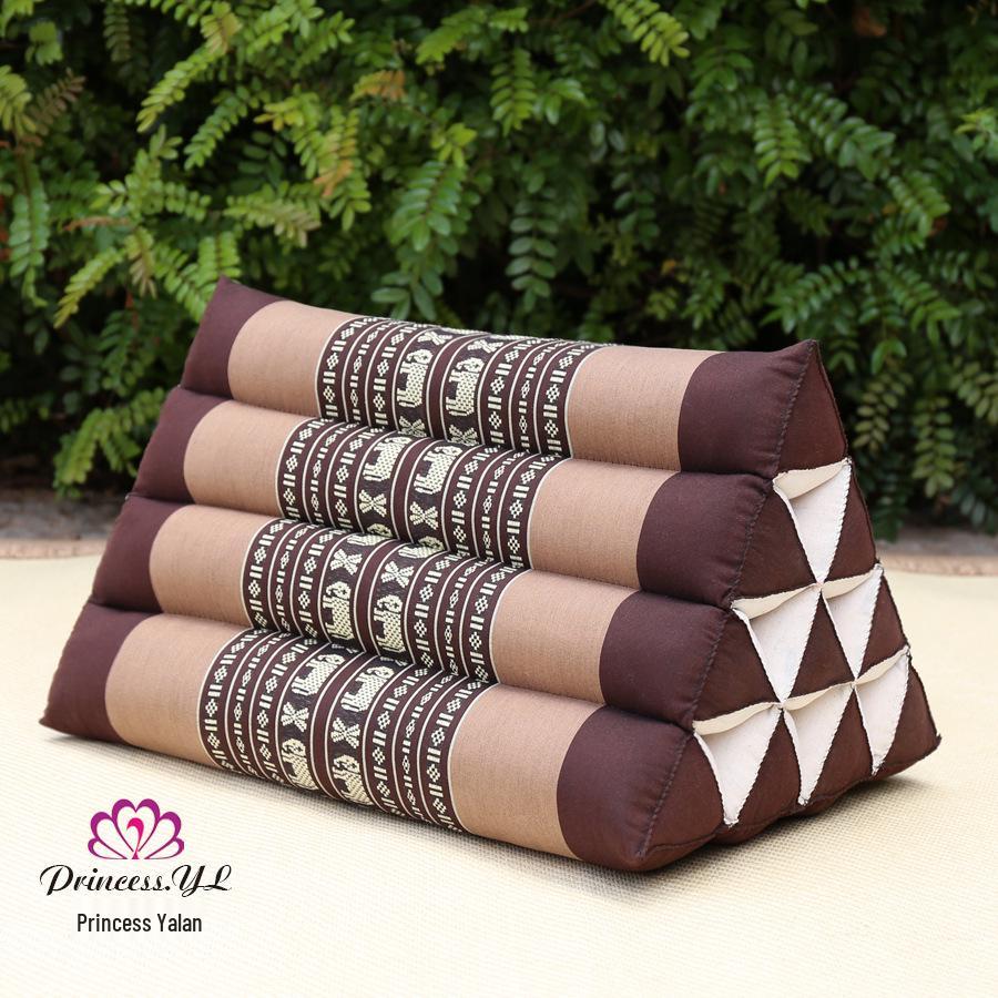 Thailand Triangle Tatami Cushion: Kapok Lumbar Pillow & Sofa Back Support.