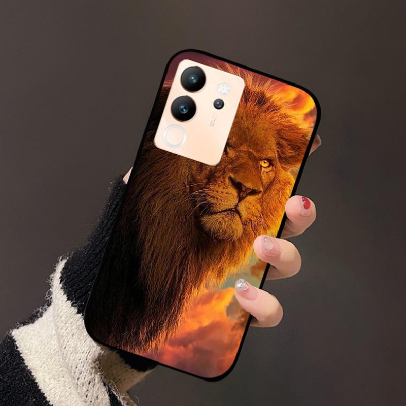 For Vivo V30 Lite 5G Case Fashion Cat Astronaut Flower Phone Bag For Vivo V30Lite 5G Luxury Protector Fundas Black Coque
