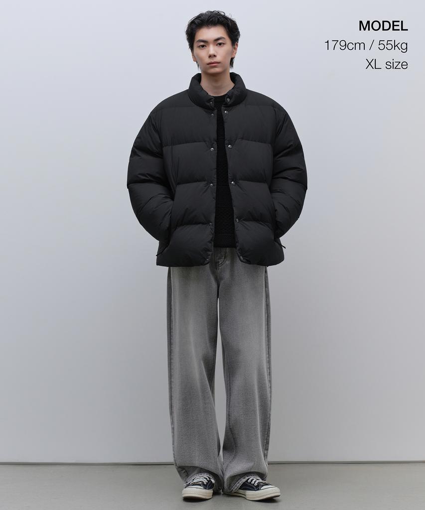 Musinsa Standard Snap Down Short Padded Jacket [Black]