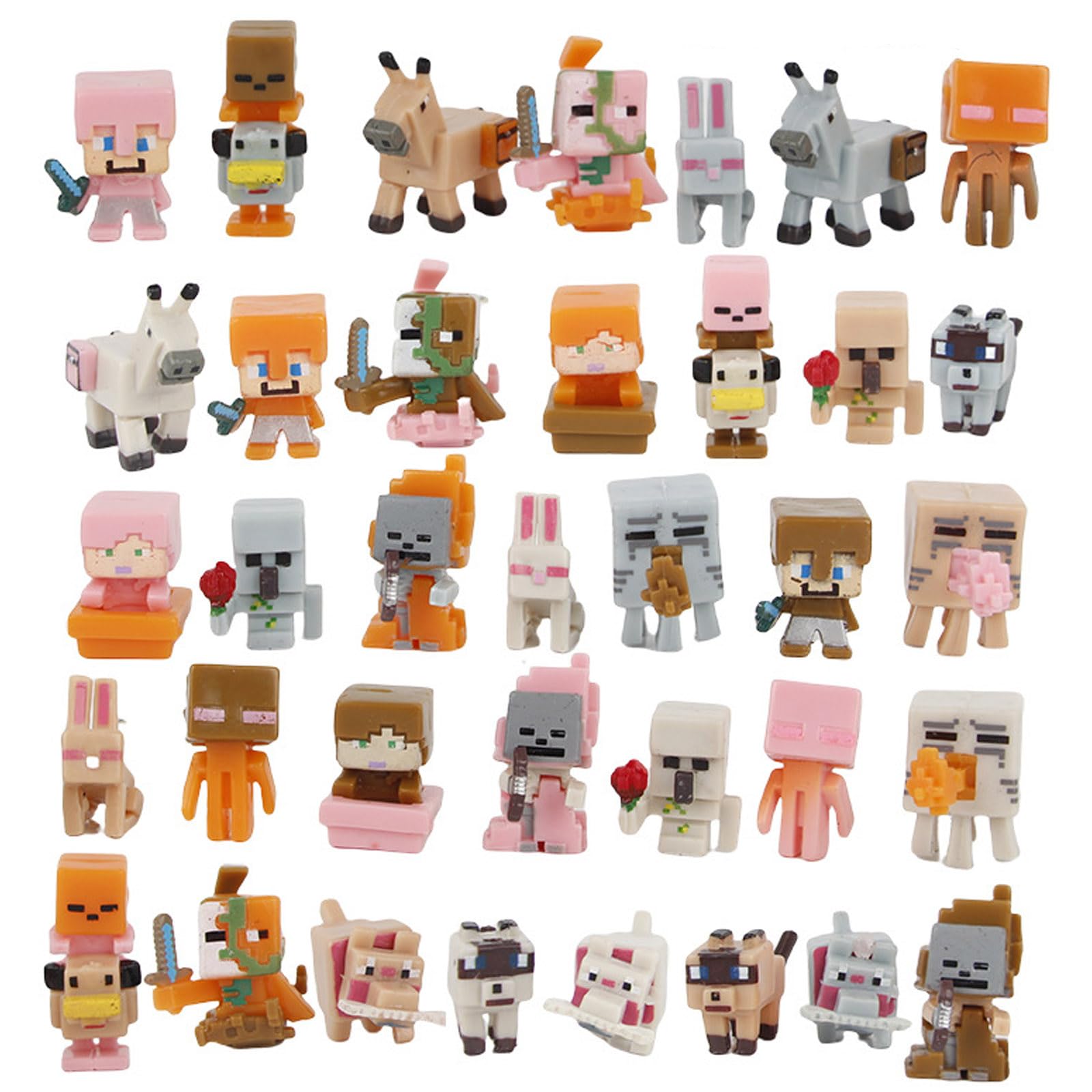 

Набор из 36 мини-фигурок Minecraft (3,5-5 см в высоту) Игрушки из ПВХ, популярные игровые товары, для детей от 5 лет, унисекс-аксессуары, подарки (Установить №. 4) [Параллельный импорт]