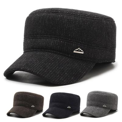 Winter Men's Cap Middle-aged And Elderly Ear Protection Cap Outdoor Thick Flat Cap Dad Cap