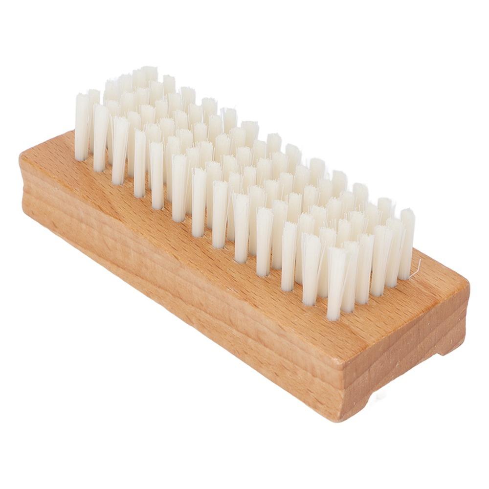 Nylon Bristles Wooden Manicure Brush Double Sided Design Cuticle Cleaning Brush Nail Gap Cleaning