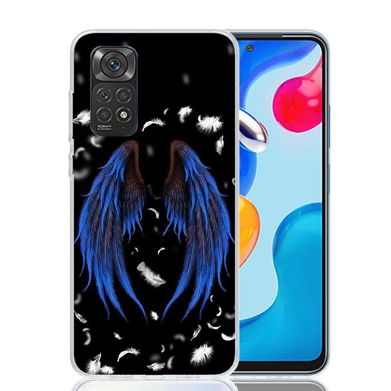 Angel Wings Feather Phone Case For Xiaomi Redmi Note 15 14 13 12S 12 Pro Plus 11S 11E 11 11T 10S 10 Art Soft Pattern Cover Redmi