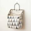 Hanging Storage Bag Large Capacity Wear-resistant Cotton Flax Multi-purpose Wall Hanging Pouch for Bedroom