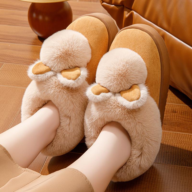 Cotton slippers winter bag heel home interior 2025 new platform plush with heel cotton shoes
