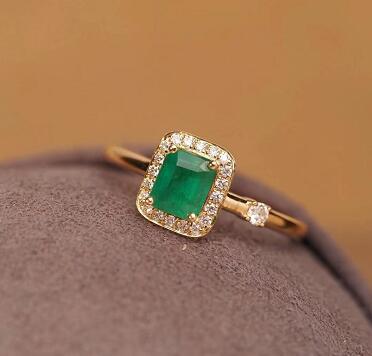 

Classic Ring for Women s Inlaid Emerald Zircon Ring Can Be Folded Wear Jewelry Party Jewelry Wedding Bride Ring Couples Ring 6