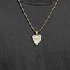 Pendant Necklace Men's Mechanical Style Shield Folding Fan Texture Two-Color Couple Pendant Sweater Chain