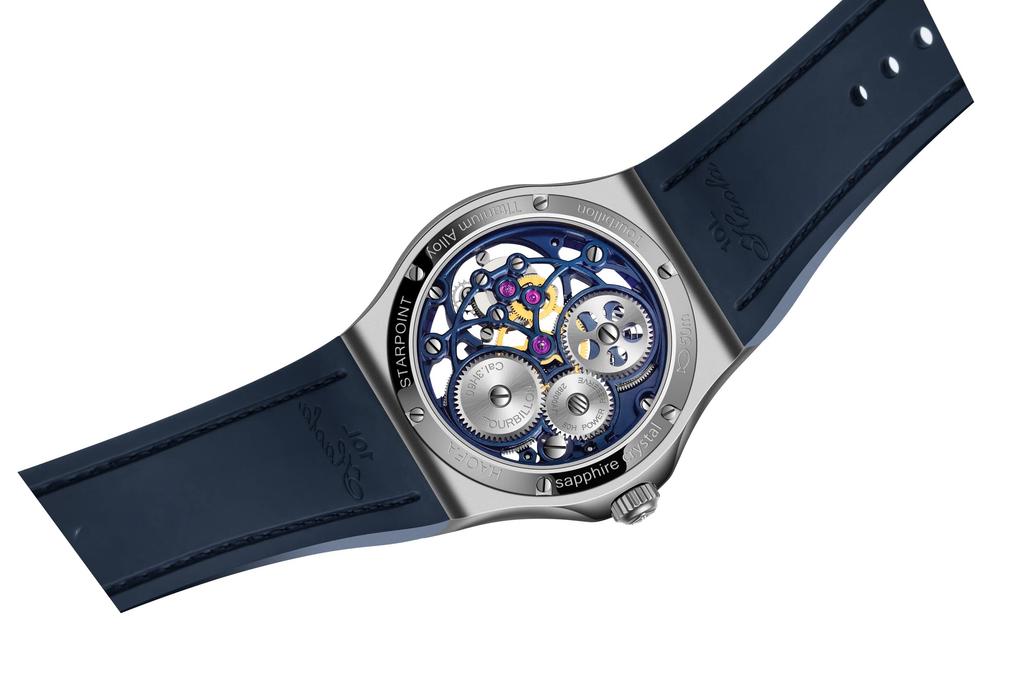 HAOFA Tourbillon Watch Mechanical Manual Winding Carbon Fiber Bezel Titanium Alloy Case Hollow Dial Stylish Popular Waterproof Gift Men's Men's Men's