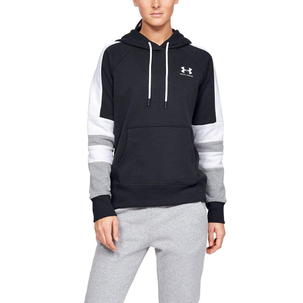 

Under Armour FAVORITE FLEECE LC LOGO HOODIE Japan Size Small to Japanese size Women s, Black/Oxford, (equivalent S)