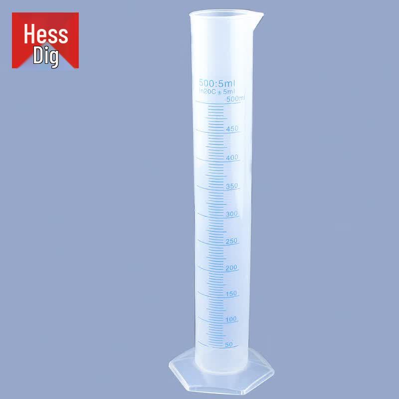 HESIDIGE Plastic Graduated Cylinder 500ML