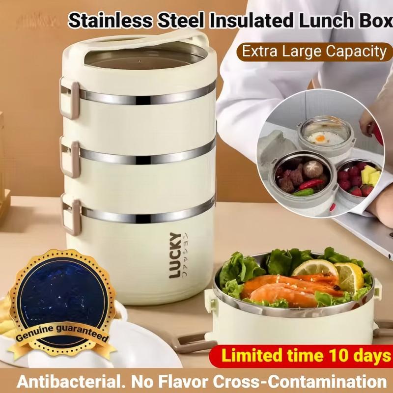 Stainless Steel Insulated Lunchbox Multi-Layer Bento Box Leakproof Lunchbox Insulated Lunch Container