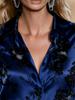 Spring and autumn elegant printed women's top, countryside casual style