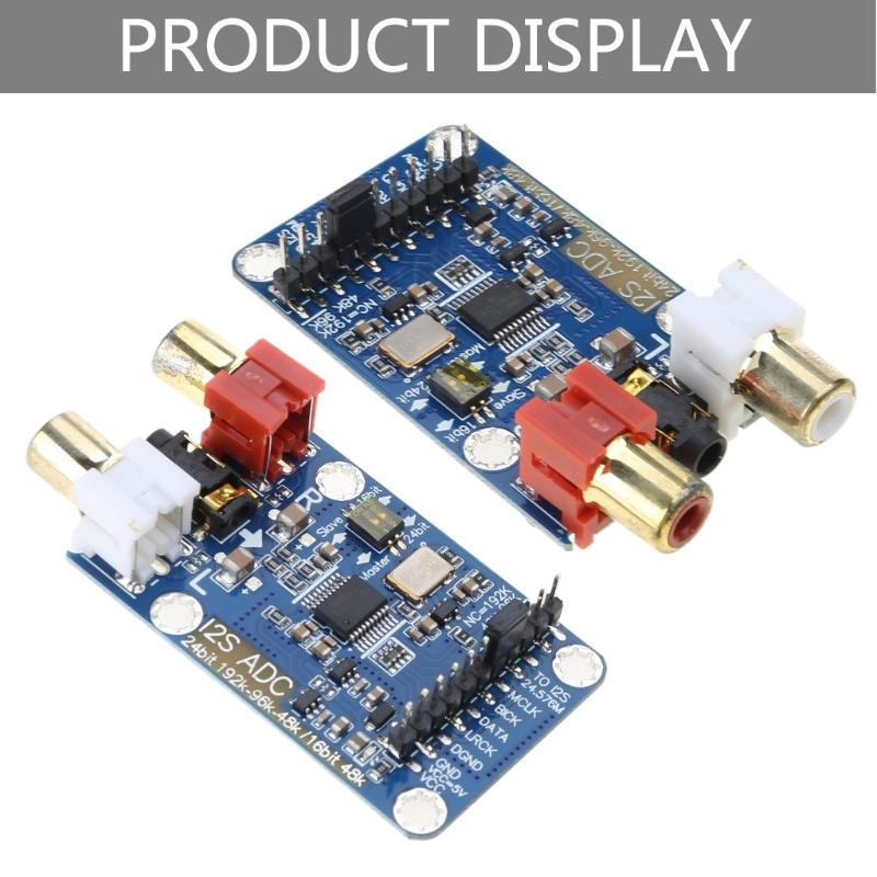 I2S ADC HiFi ADC Acquisition Card Module WM8782S Masters Slave Modes Development Board 24BIT 192K 96K 48K