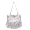 Tote Bag Large Capacity Lace Literary Plaid Floral Simple Women Portable Storage Bag Shoulder Bag
