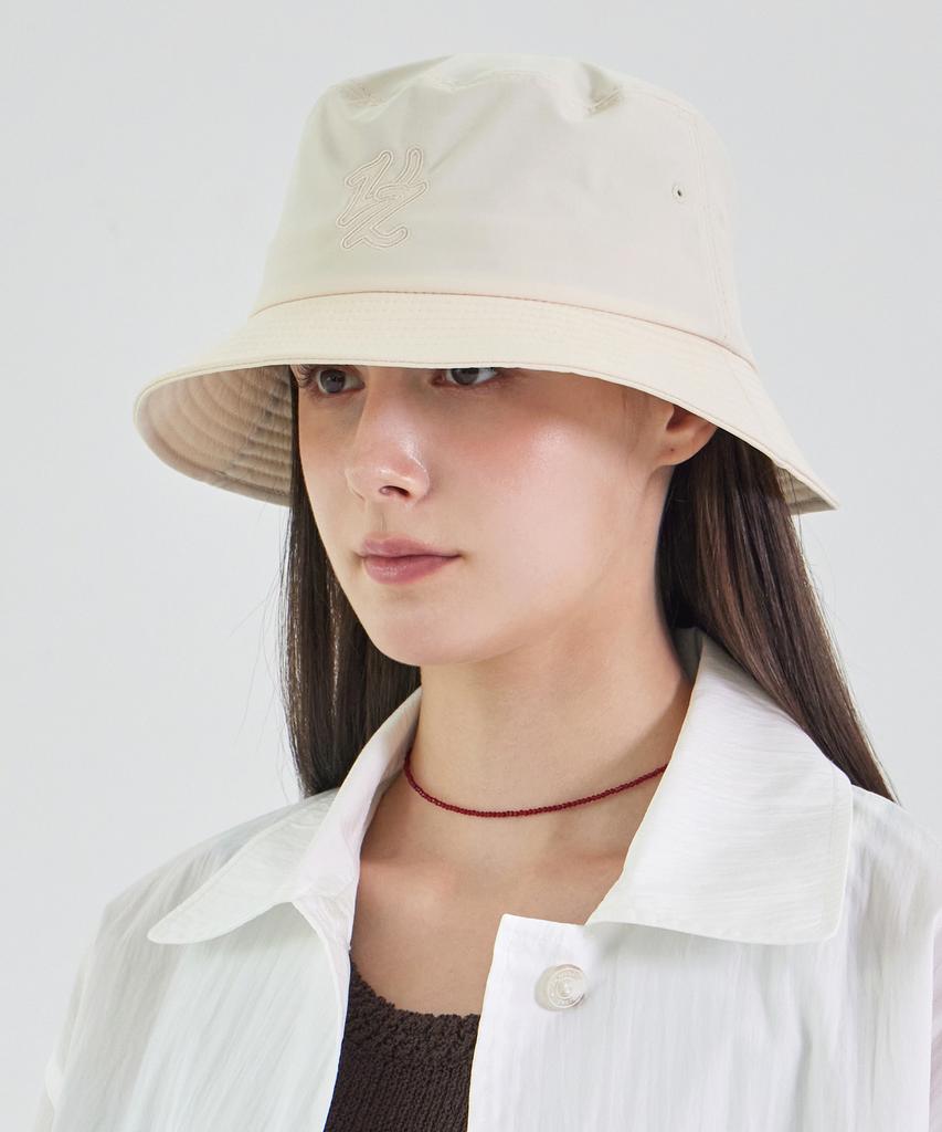 Bajal Flow Vz Nylon Line Bucket Hat Light Beige