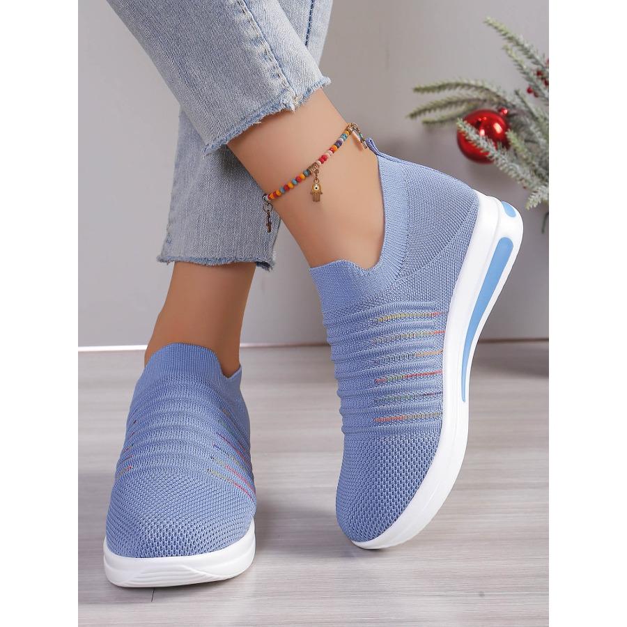 2025 Fall New Arrival Women's Chunky Sole Platform Sneakers - Sporty Knit Casual Shoes
