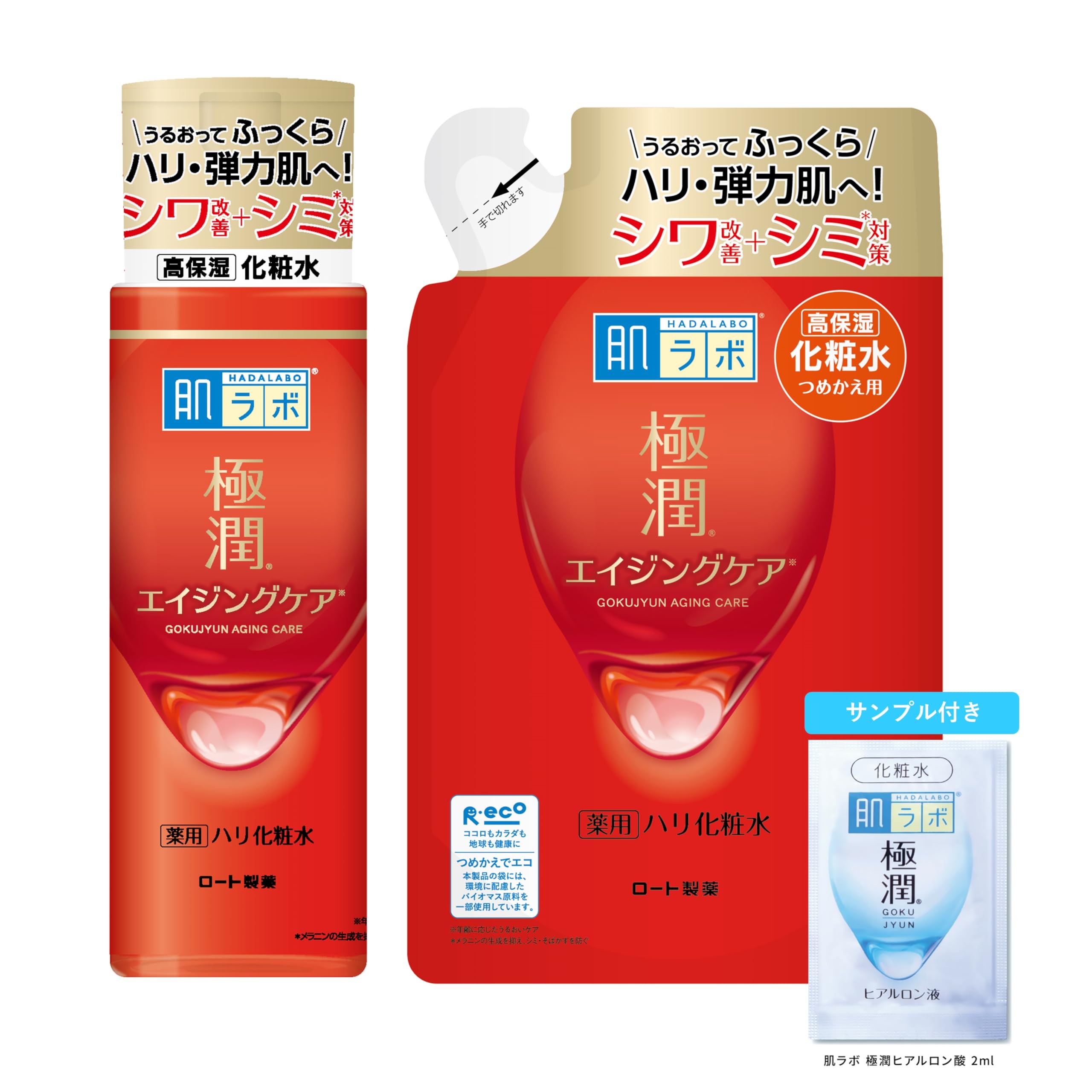

Hada Labo Gokujyun Лечебный укрепляющий лосьон Набор для пополнения Саше Gokujyun + + [Квазилекарственный препарат]