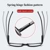 Square Reading Glasses Retro Presbyopia Glasses No Face Clip Spring Leg Resin Presbyopia Glasses Men'S Glasses