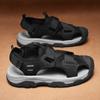 FashionCasual Leather Shoes Anti-collision Toe Summer Footwear Hollow Out Man Sandals New Fashion Beach Flats Outdoor Wading Aqua Shoes
