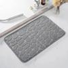 3D Non Slip Bath room Mat Cobblestone Embossed Bath Mat Absorbent Doormats Carpet Door Floors Mats Machine Washable Quick Drying