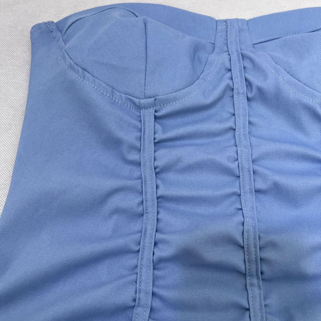 Women's Solid Colour Sheath Waist Pleated Hip Wrap Dress