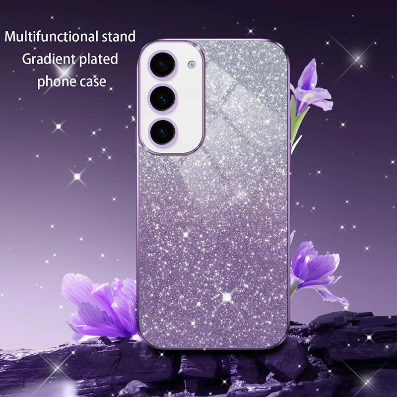 Electroplating Flash Powder Is Suitable for Samsung S23 Ultra Anti Fall NOTE20 Anti-fall TPU Samsung S20FE Lens Precision Hole