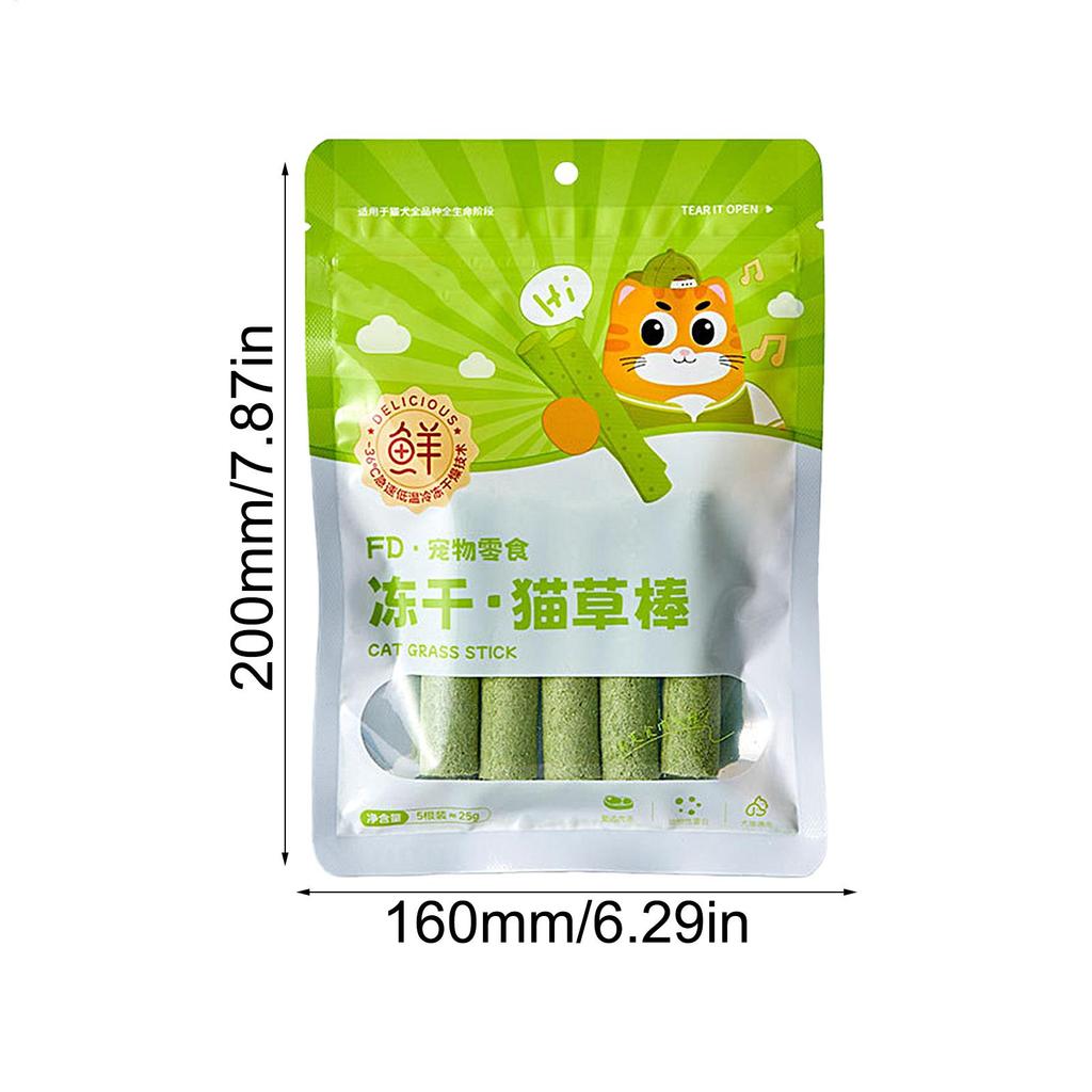 Cat Grass Teething Sticks Teeth Cleaning Cat Grass Stick Cat Food Natural Hairball Removal Chew Toy Cat Teeth Cleaning Sticks