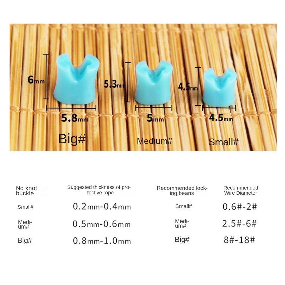 40/100pcs Fishing Rod Quick Rod Tie Straps Button Main Line Without Knot Button  Tool Accessories