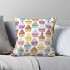 Watercolour Cupcakes Square Pillowcase Polyester Linen Velvet Pattern Zip Decor Throw Pillow Case Home Cushion Cover Wholesale