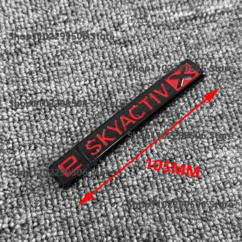 Glossy Black ABS Car Front Grille Eemblem Rear Trunk Badge Replace Stickers SKYACTIV GX For 2019-2025 Mazda 3 Logo Accessories