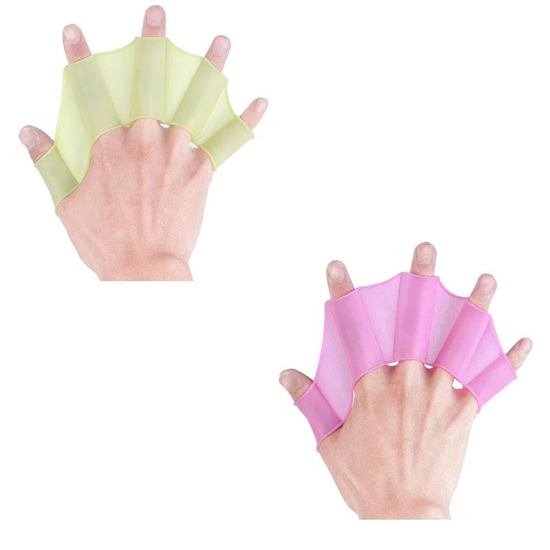 Silicone Swimming Fins Flipper Men Women Child Swim Pool Sport Professional Training Finger Hand Webbed Gloves Paddles Equipment