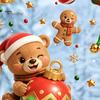 Winter Holiday Window Decorations 2PCS Christmas Static Sticker, Cute Cartoon Elves And Bears Easy Installation Glass Adhesives Print, PVC Stickers