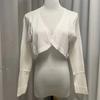 Autumn Thin Long Sleeve Slim Fit Knitted Cardigan Women Fashion Casual Solid Simple Cardigans Coat Elegant Office Ladies Short Sweaters Jacket 25183