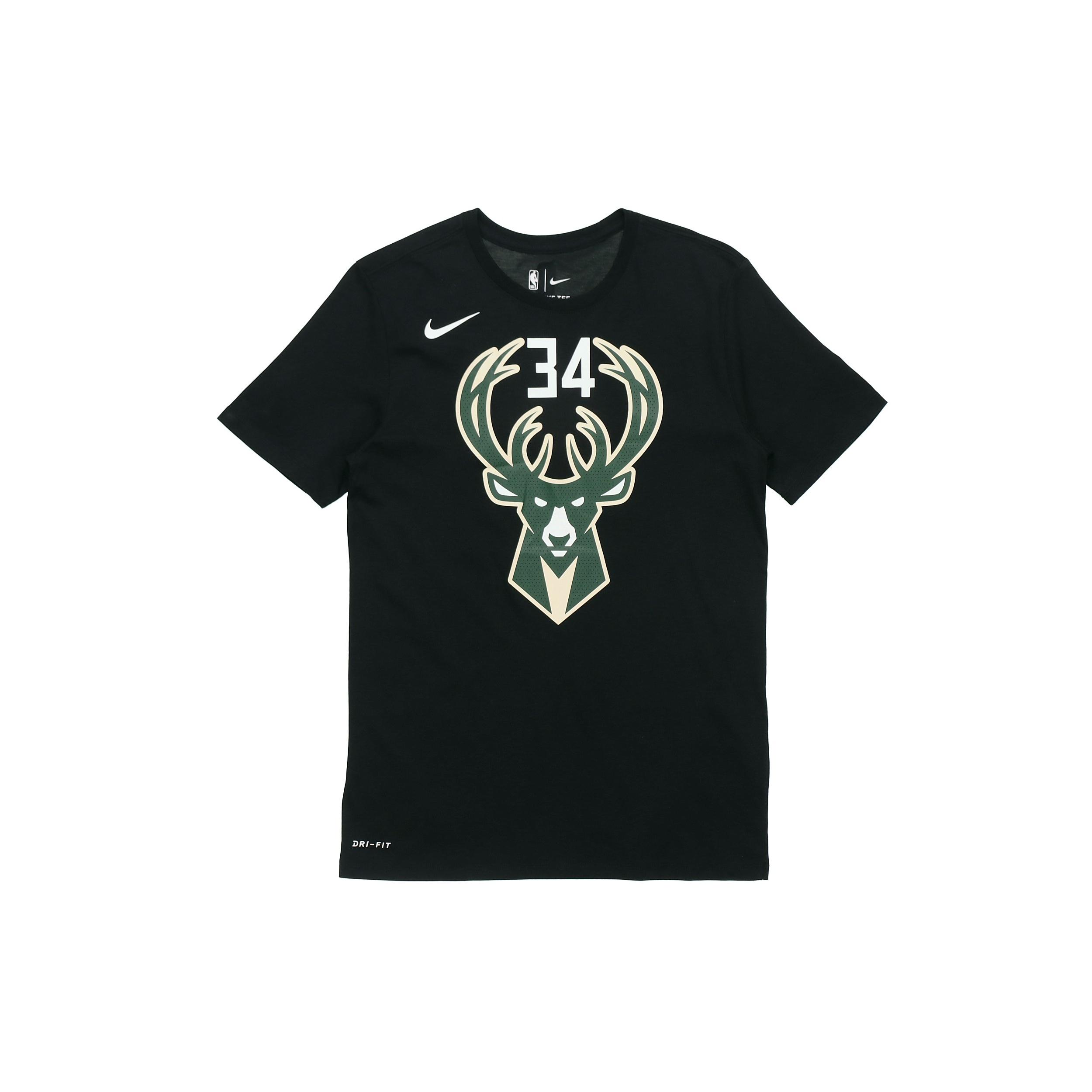 Nike Milwaukee Bucks Giannis Antetokounmpo T-Shirt Black Men s 870789-010 M