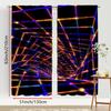 2pcs Neon Grid Pattern Curtains   Perfect for Party/Modern Window Decor   Vibrant Home Living Room Bedroom Decor