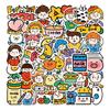 Worker's Diary Graffiti Sticker Trolley Box Water Cup Diary Waterproof DIY Sticker 40 Pictures