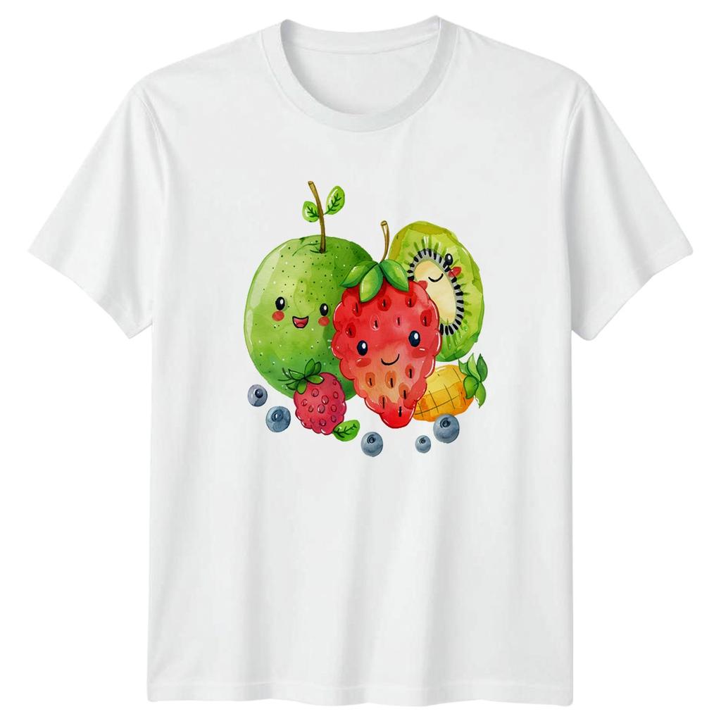 Kawaii Fruit TShirt Summer Aesthetic Gift For Him And Her