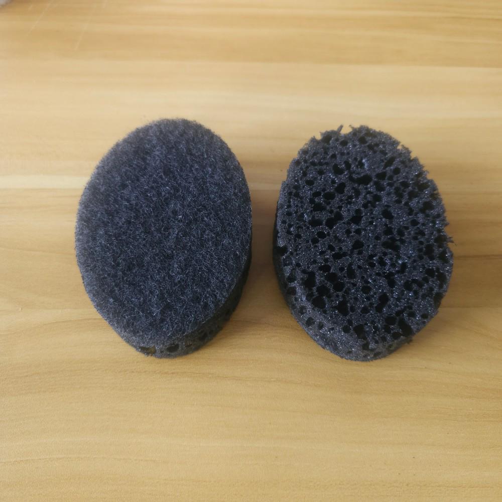 Durable Black Seaweed Cotton Sponge: Non-Oily, Stain-Removing Dish Scrubber for Kitchen Pack of 4