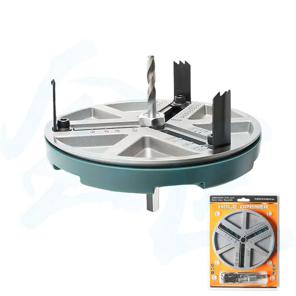 Adjustable Multifunctional Hole Opener for Wood, Plasterboard, Plastic, and Aluminum (45-130mm Range)