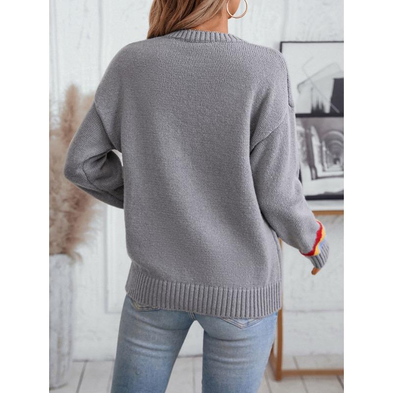 Женский осенне-зимний трикотаж в радужную полоску — фото 7