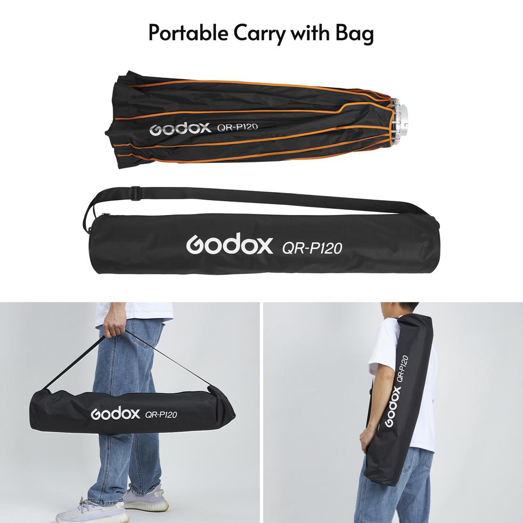 Godox Professional Parabolic Softbox 120cm Diffuser Bowens Mount with Carrying Bag for Studio